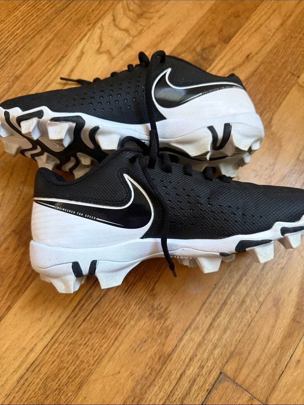 Nike Black and White Vapor football Cleats